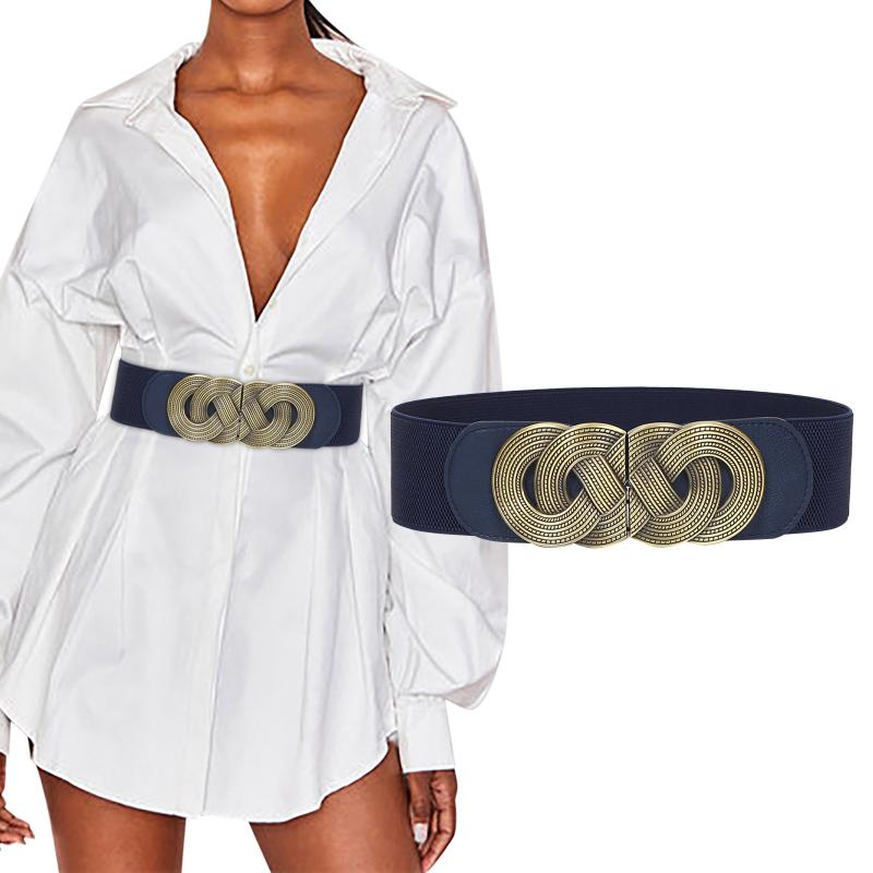 

Belts Mens Brown Belt 38 Women's Fashion Vintage Wide Waist Elastic Stretch With Interlock Buckle Size 46 Leather BeltBelts