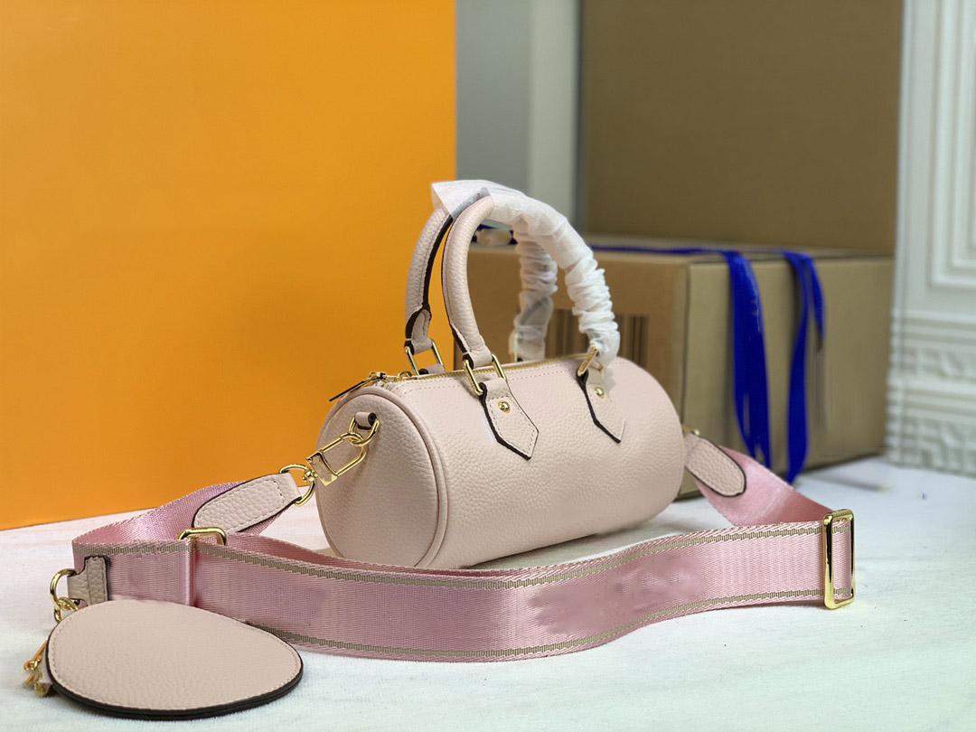 

M45707 designer handbags Purses Women Crossbody Bag 2 Piece/sets Canvas genuine leather Chain Shoulder Coin Wallet 04, Pink