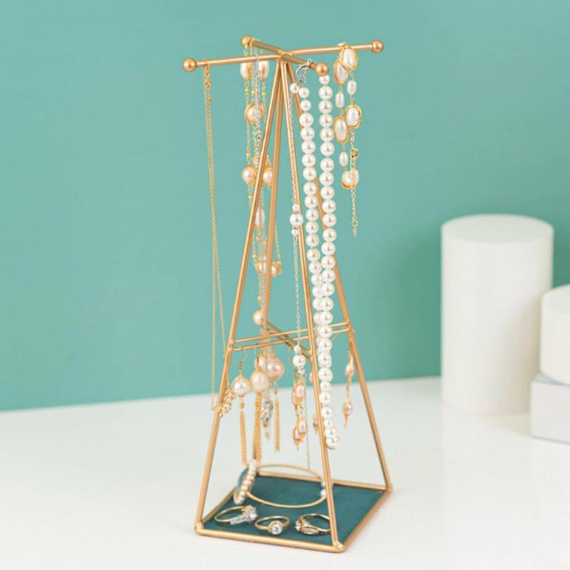 

Jewelry Pouches Bags Display Holder Rust-proof Stand Earrings Bracelets Necklace Desk Storage RackJewelry