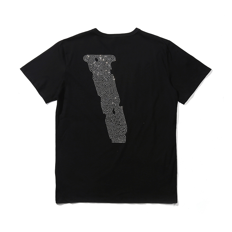 Fashion Men Vlon T-shirts célèbres T-shirts d'été de créateurs Big V Tshirts de haute qualité Hip Hop Mens Womens Short Street Street Street Asia