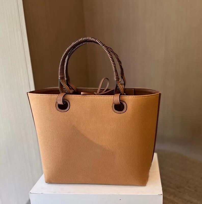 

Large Capacity Womens Canvas Totes Fashion Casual Handbag Classic Shopping Bags Designer Luxury Single-Shoulder Bag Axillary Package Handbag, Brown