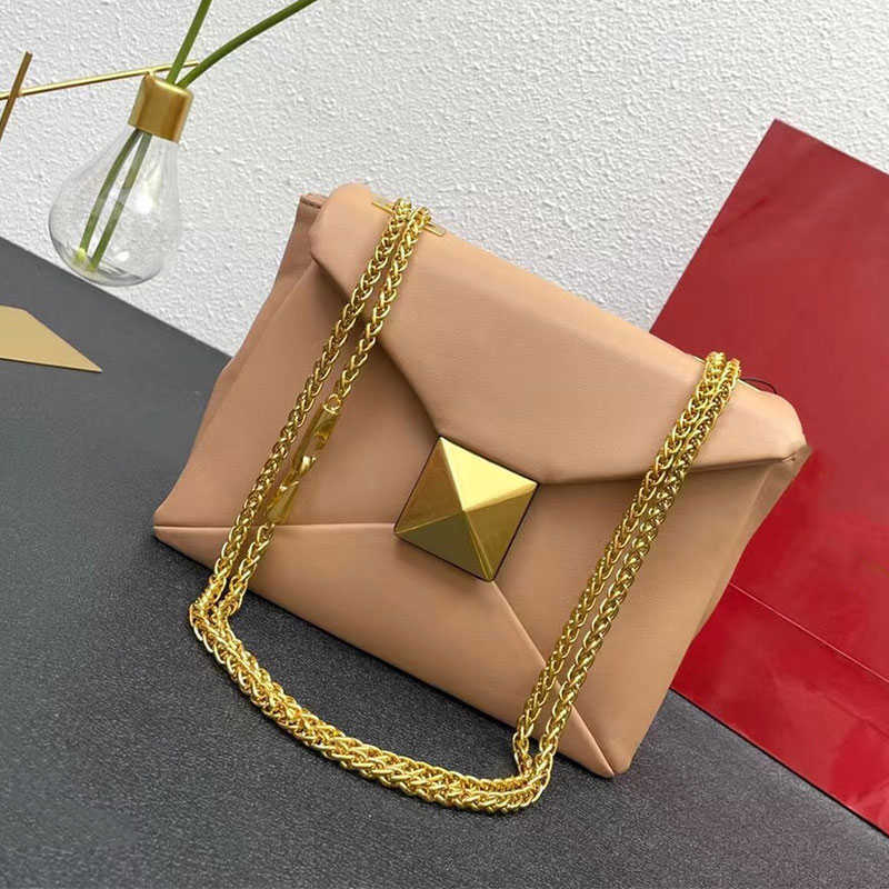 

Casual retro Design Rivet Flap Bag Ladies Shoulder Crossbody purse Leather soft Chain Shoulders Square organ Handbag Wallet, Green
