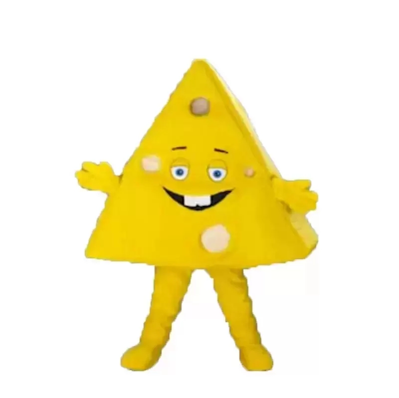 

Triangle Cheese Mascot Costumes Christmas Fancy Party Dress Cartoon Character Outfit Suit Adults Size Carnival Easter Advertising Theme Clothing, As pic