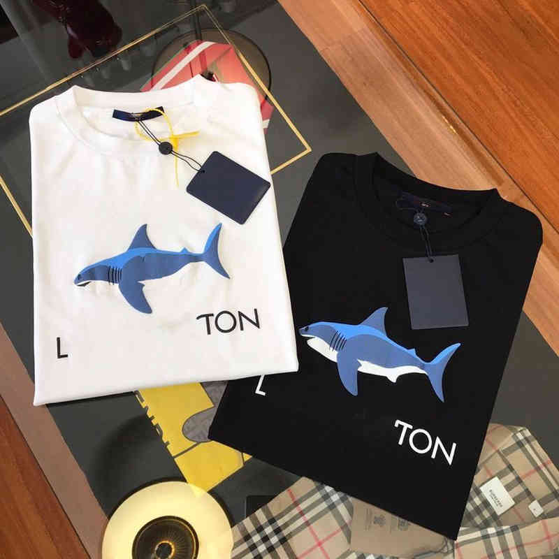 

Designer Lvs Fashion Brands T Shirt High Street Europe And America Mens And Womens Lovers Cotton Large Loose Trendy Round Neck Summer Pullover Fashion Slim Fit Tshirt