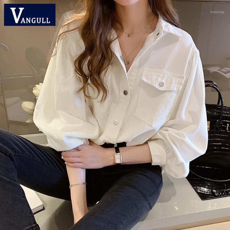 

Women' Blouses & Shirts Vangull Casual Solid Women 2022 Spring Turn-down Collar Single Breasted Loose Elegant Fashion Workwear Shirt Tops, Gray