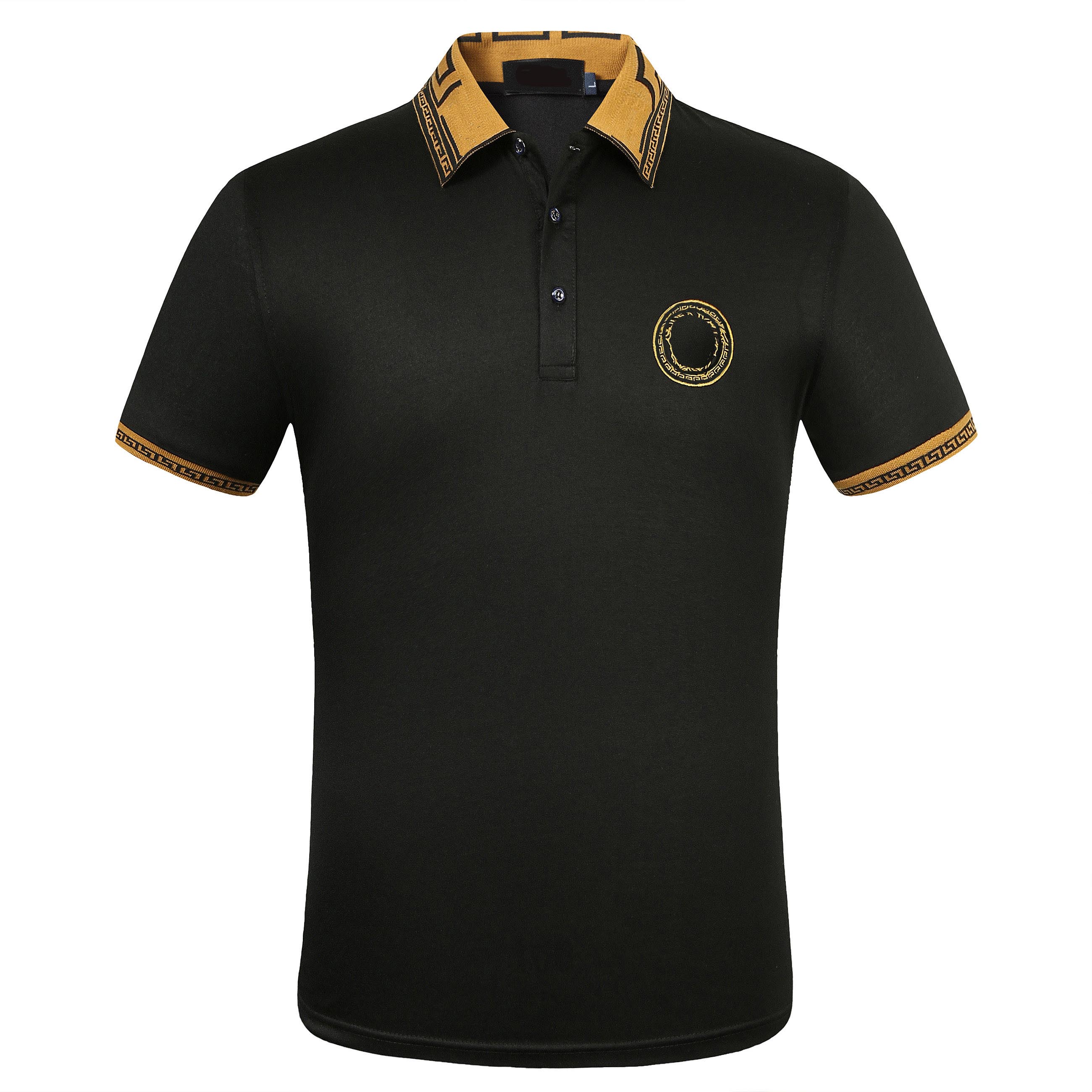 

2022 Fashion polos t-shirt men Casual t shirt Embroidery Letter Pattern Print Breathable Medusa Cotton polo Shirt High street collar Polos shirts