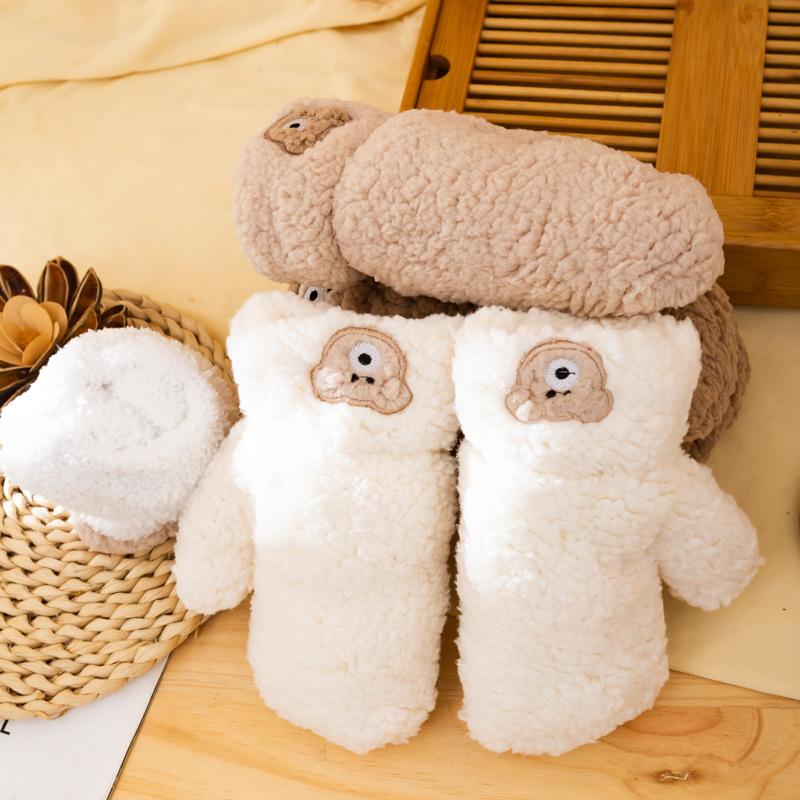 

Five Fingers Gloves Men And Women Winter Plus Velvet Korean Version Hanging Neck Outdoor Students Hundred Warm Riding