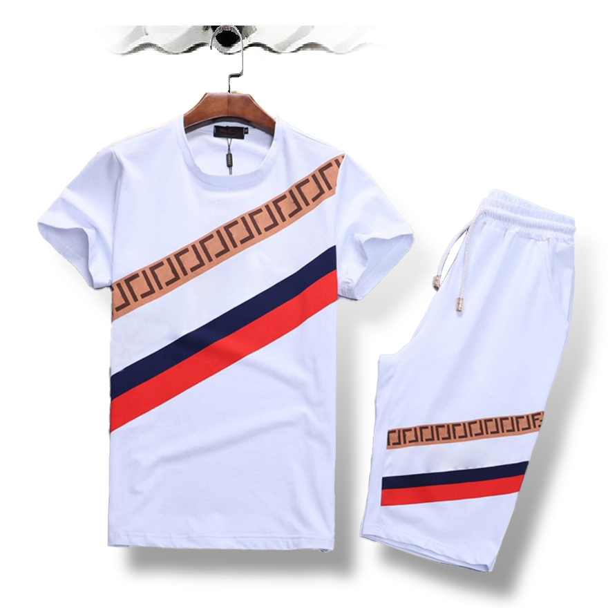 

2022 New Hot Pullover High quality fashion men's summer tracksuit short-sleeved shirts jogging suits men's running short suit sportswear M-3XL, 22