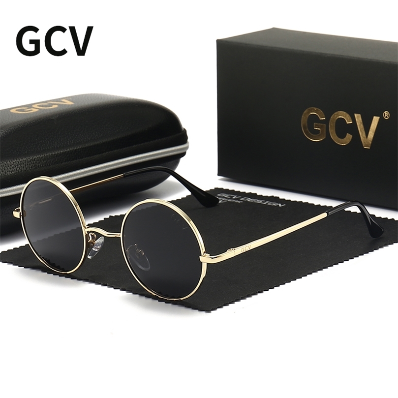 

GCV Brand Copper Alloy Steampunk Round Polarized Sunglasses Vintage Men Women Male Female Sun Glasses Classic UV400 Metal Frame 220616