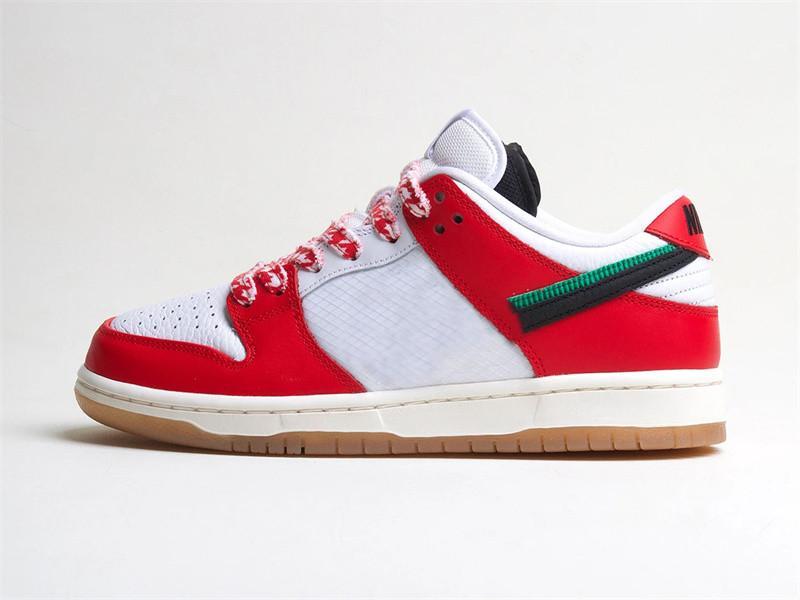 

Shoes Mens Dunks Lows Habibi Basketball Shoe High Quality Sports Sneakers Real Leather Color Chile Red/White-Lucky Green-Black 36-47, Box