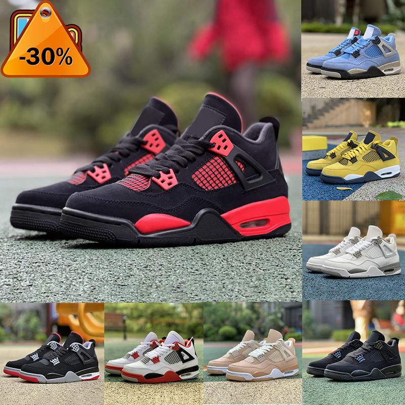 

University Blue 4 4s Men Basketball Shoes Sneaker Red Thunder White Oreo Metallic Purple Black Cat Shimmer Cool Grey Bred Fire Red Mens, 01 university blue