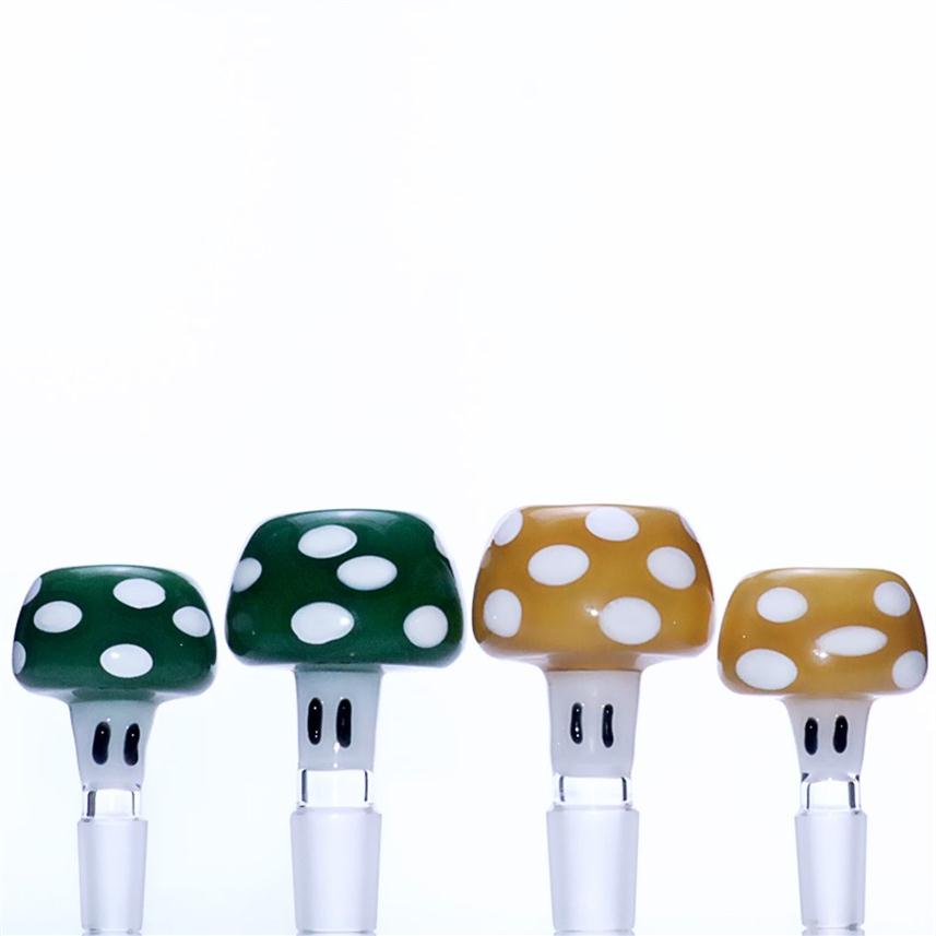 

14mm 18mm Glass Bowls Mushroom Slide Glass Bowls Male Female Bowl For Bongs Bull Glass Heady Bowl For Smoking Wax Water Pipes2550