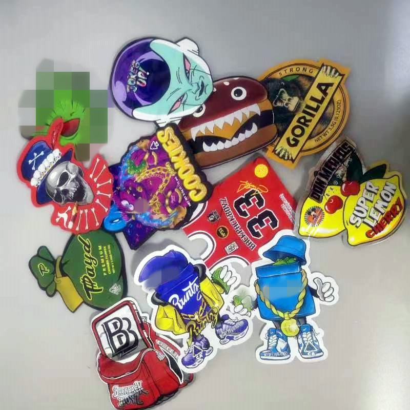 

New Empty irregular shaped mylar bags resealable zipper custom printed backpack boyz 33 ONE UP white runtz Super Lemon payd Alien Jokes Up