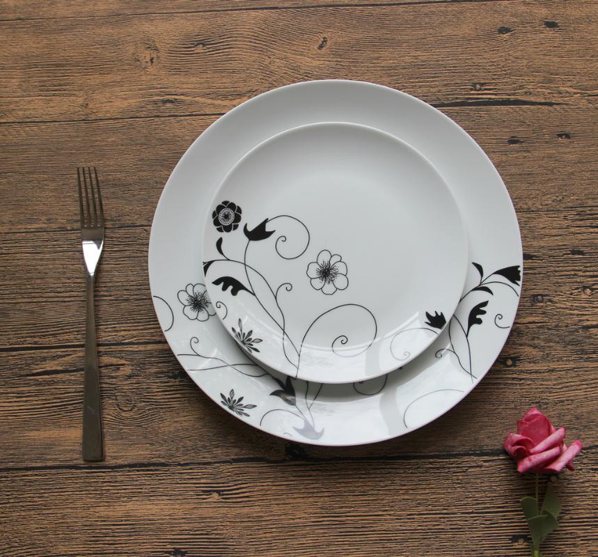 

Dishes & Plates Microwave & Dishwasher Safe Modern Porcelain Tableware Ceramic Home Dinner, Item a