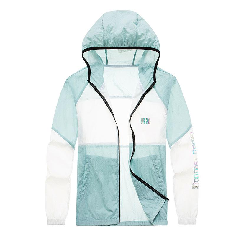 

Men's T-Shirts Hiking Waterproof Jacket Men Camping Rain Coat Quick Dry Hunting Clothes Anti UV Outdoor Sports Fishing Skin Jackets, Blue