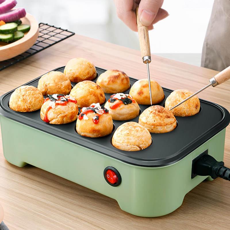 

Bread Makers 220V Household Small Mini Octopus Balls Machine Barbecue Plate Multifunctional Automatic Electric Heating For Home And Kitchen