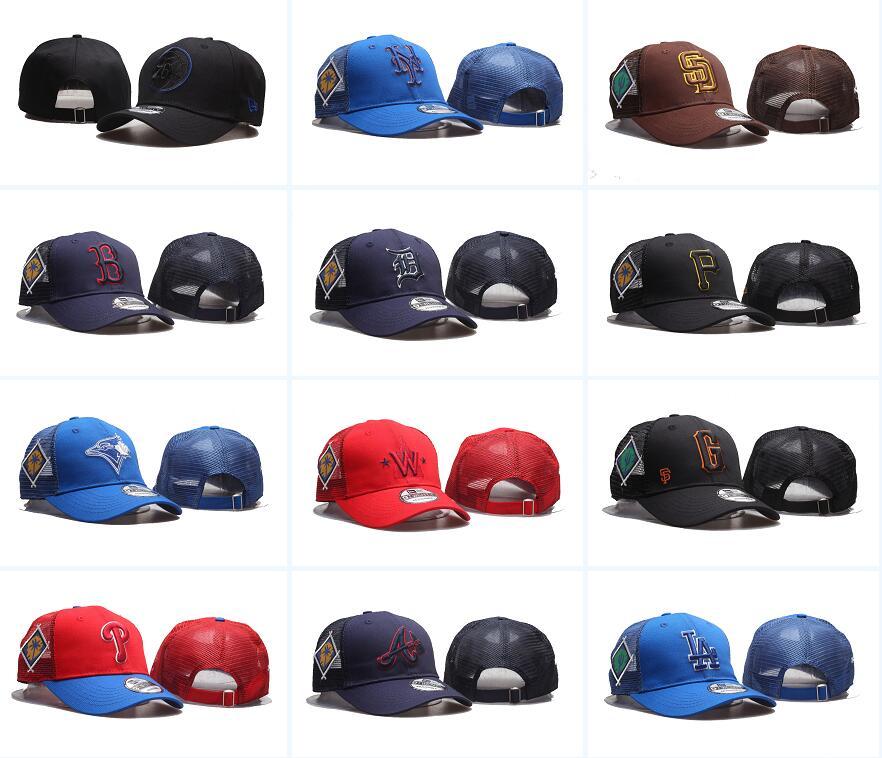 

2022 Men's All Team Letter Green Color A's Baseball Mesh Strap back trucker Cap Vintage mesh Golf Visor Sun Base Ball Fan's  Adjustable Snapback Caps