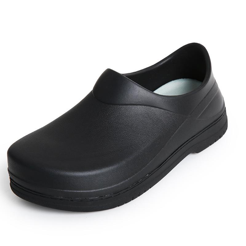 

Sandals Arrivals Kitchen Chef Shoes Slip On Waterproof Oil-Proof Antiskid Work El Restaurant Garden Safety Size 36-45Sandals, Black