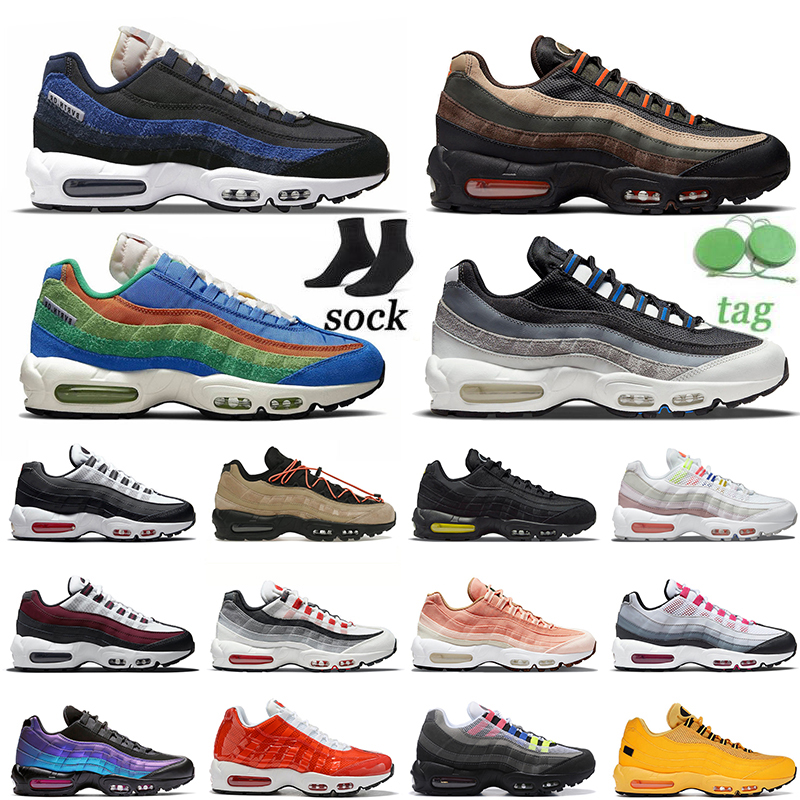 

Newest 95 Men Running Shoes 95S Triple Black White Off Neon Khaki Total Orange Light Photo Blue Iron Smoke Grey Brown Chaussure Airmac Man Sport Trainers Sneakers, No#49 40-46