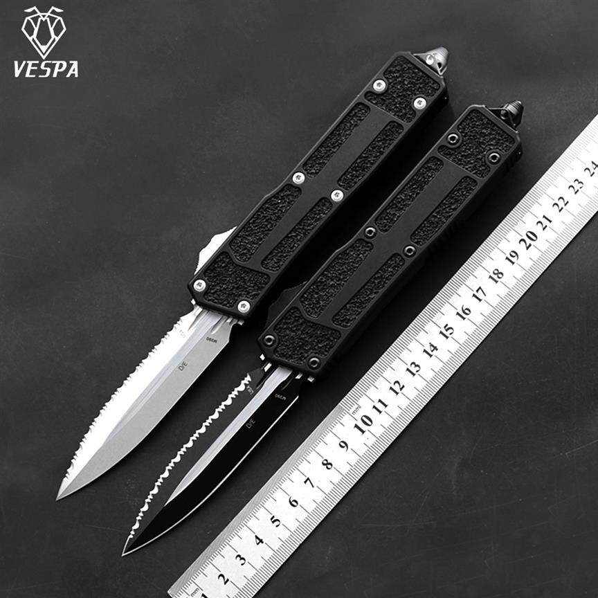 

VESPA Knife camping Tools D/E M390 steel Blade 7075 Aluminum Handle hunting knives outdoor fishing survival tool Tactical gear uti192S