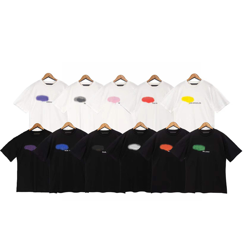 

High Quality Brand Designer T Shirt for Men Women Brand Loose Tees Shirts Palm Fashion Angels Clothing 2086, Purple (black)