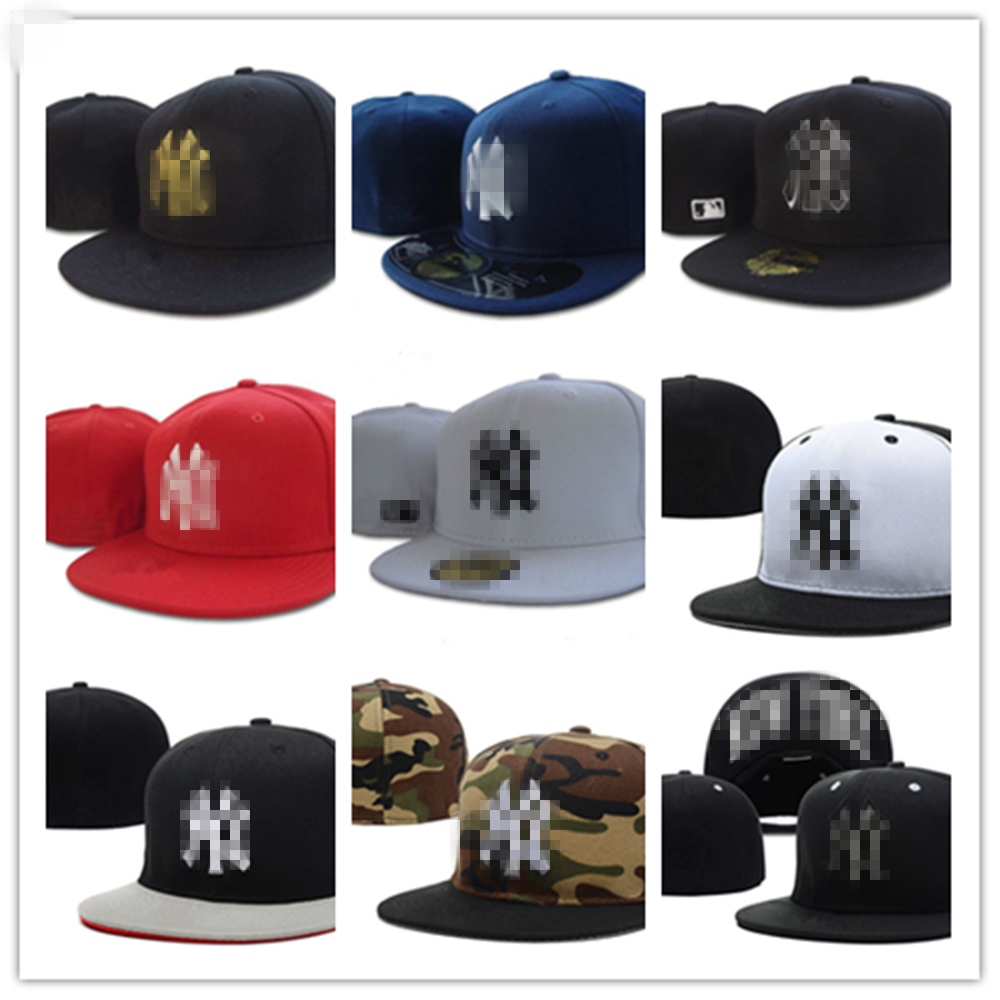

Wholesale Fashion 20 Colors Classic Team Navy Blue Color On Field Baseball Fitted Hats Street Hip Hop Sport York Full Closed Design Caps H2