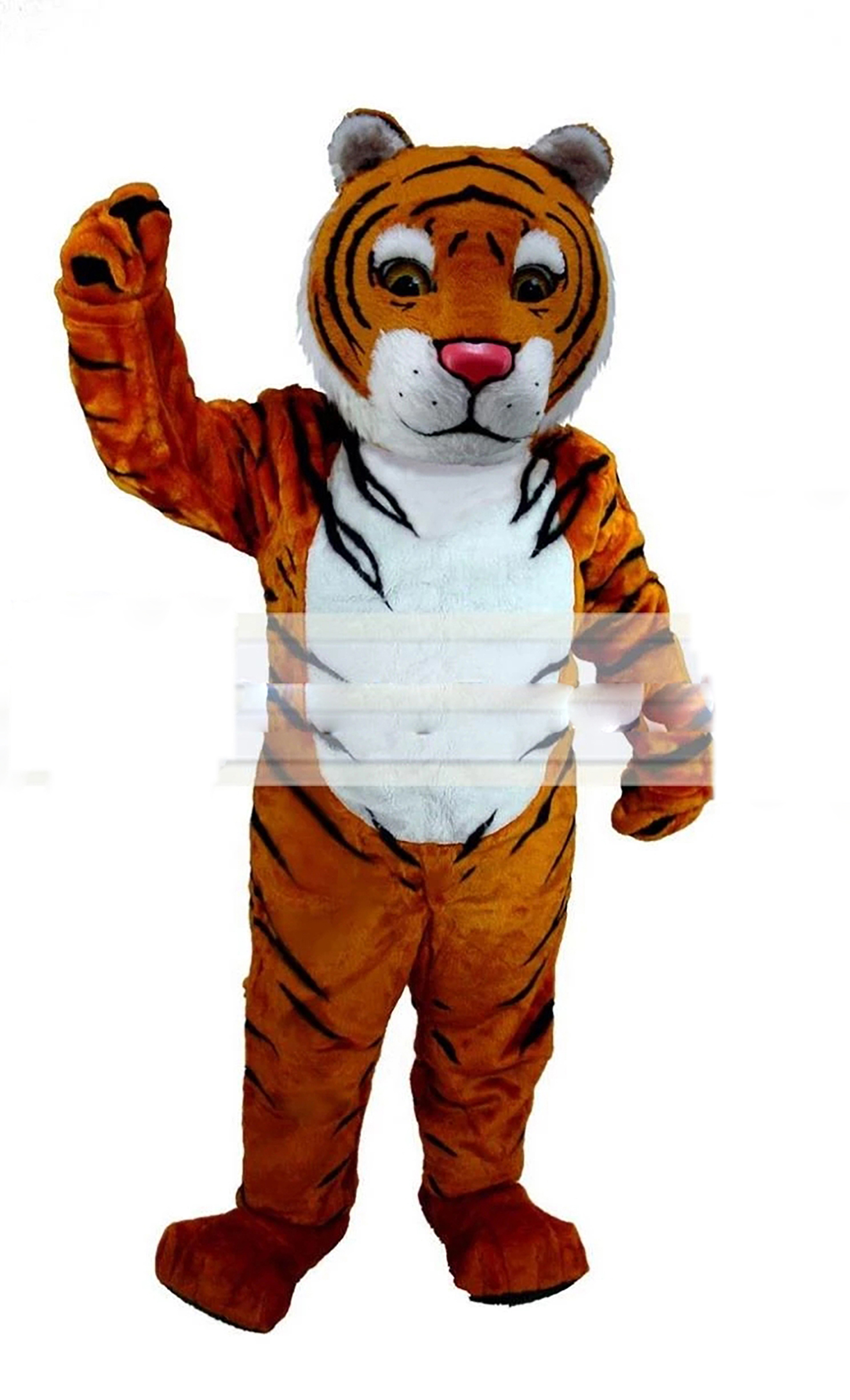 

Adult cartoon character dark brown tiger Mascot Costume Halloween party costumes adult size, As pic