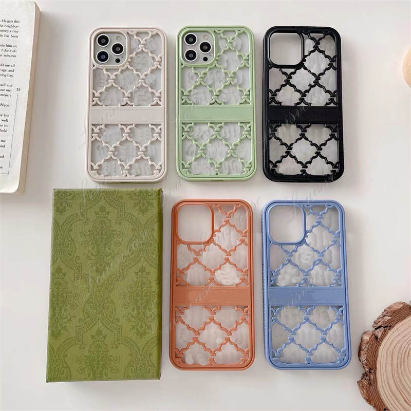 

Latest Luxury G Original 3D Carved Hollow Design Mobile Phone Cases For iPhone 13PROMAX 11/11pro 12promax 12/12pro 13 13pro Phone Back Cover, Green