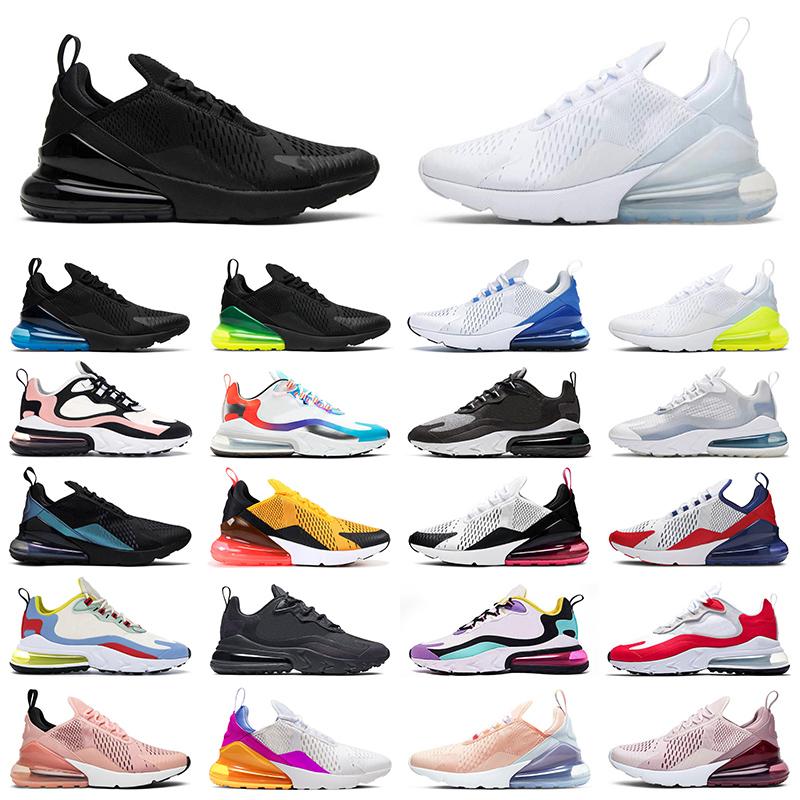 

Men Shoes 270 React Runner sneakers Triple Black White 27C Cactus Pack Total Orange Volt Pure Platinum UNC Women Breathable Sports Trainers size 36-45, 24