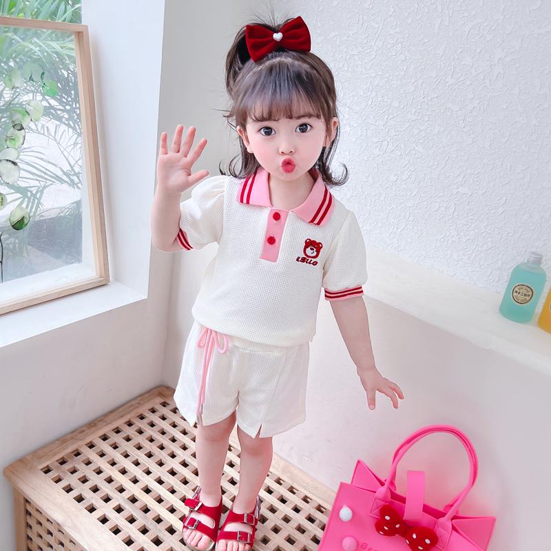 

Clothing Sets Summer Girls Clothes Sport 2022 Fashion Style From 1 To 5 Years Old Children T-shirt Short Baby SuitClothing, Ivory