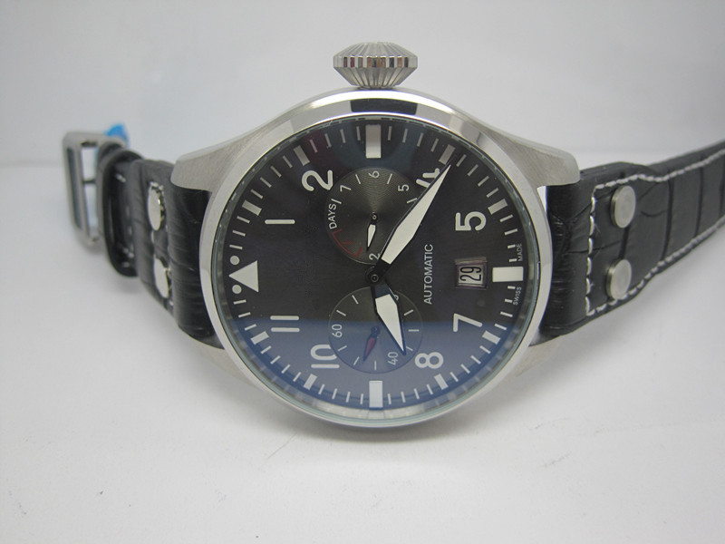 Top qualité montre homme style décontracté mécanique automatique mouvement bracelet en cuir montre-bracelet cadran noir 061