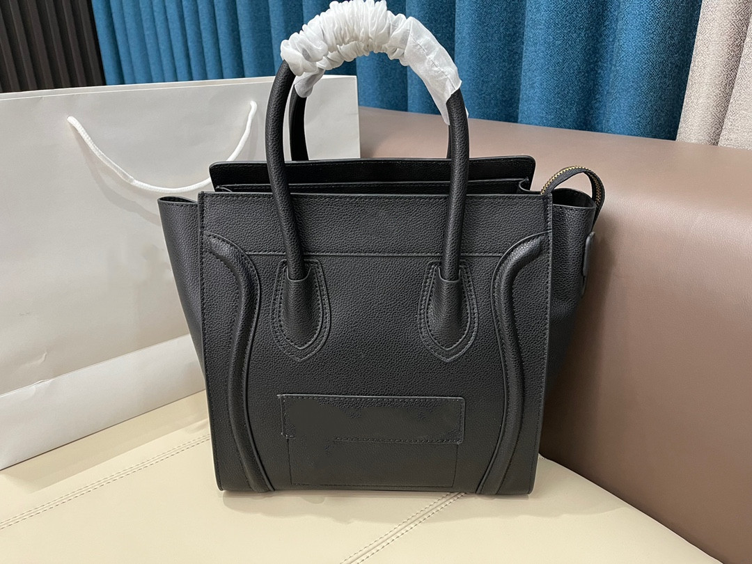 

2022 Fashion High Quality Leather Tote Bag Classic Luxury Leather Bag Large Multifunctional Female Designer Shopping Bag, 3 size: 28cm