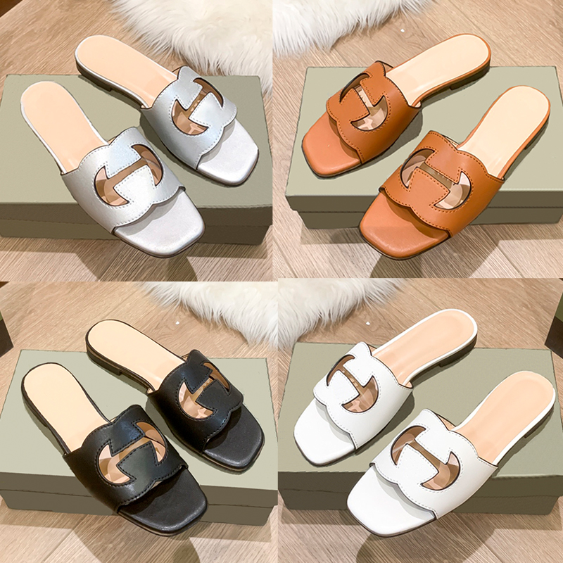 

Fashion Luxury Women Sandals Love Parade Interlock Cut Out Leather Slippers with box Designer Womens shoes Beach Sandal Lady Summer Outdoor Indoor Slides, Shoes box