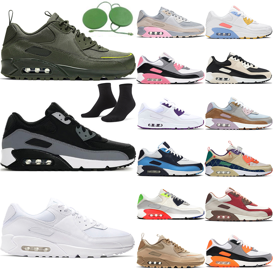 

OG Sports 90 Running Shoes for men Bred Lucha Libre Barely Rose Peace Valentines Day Surplus Black Trail Team Gold Men Women 90s Trainers Sneakers, # 3