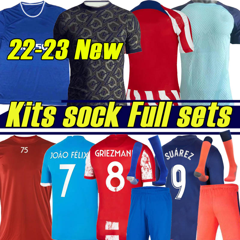 

21/22/23 GRIEZMANN Soccer Jerseys concept 4th fans palyer version Suárez 2021 2022 2023 João Félix Koke M.LLorente DEMBÉLÉ LEMAR Kondogbia Kits sock Full sets football shirt, Majing 21-22 home