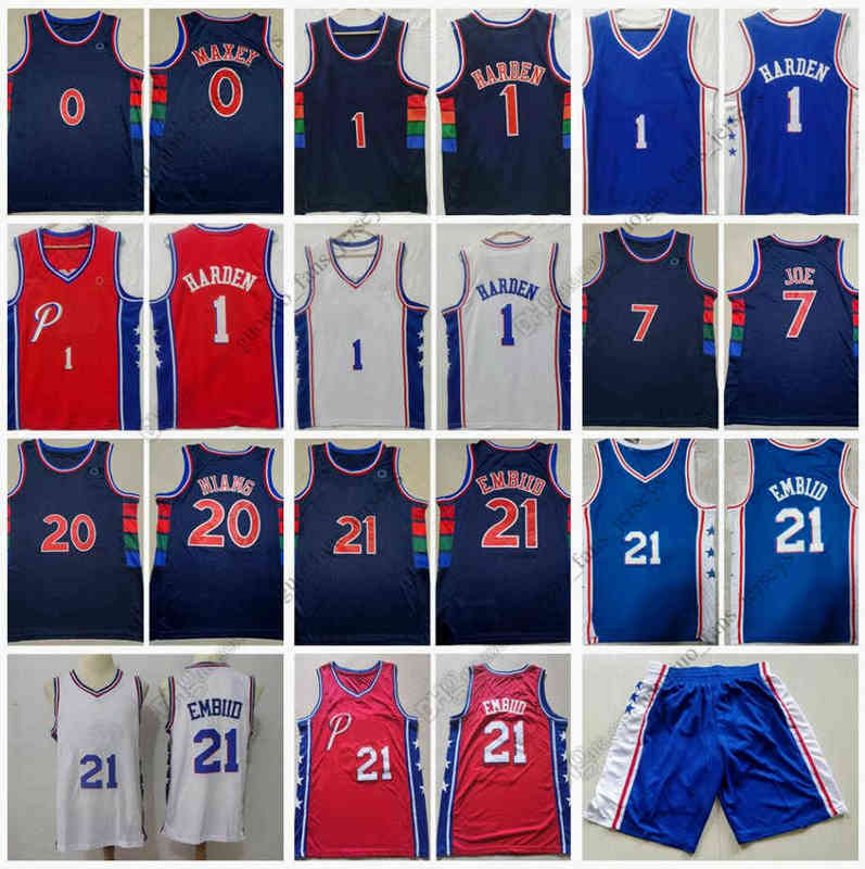 

Retro Mitchell and Ness Basketball Jerseys Maxey Harden Joe Niang Embiid High Quality Jersey Size S--XXL Sewing, Picture