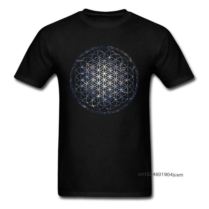 

Men's T-Shirts Brand T-shirt Men Mandala T Shirts Flower Of Life Sacred Geometry Tops Tees Cotton Graphic Tshirt Star Cluster Chic ClothesMe, White