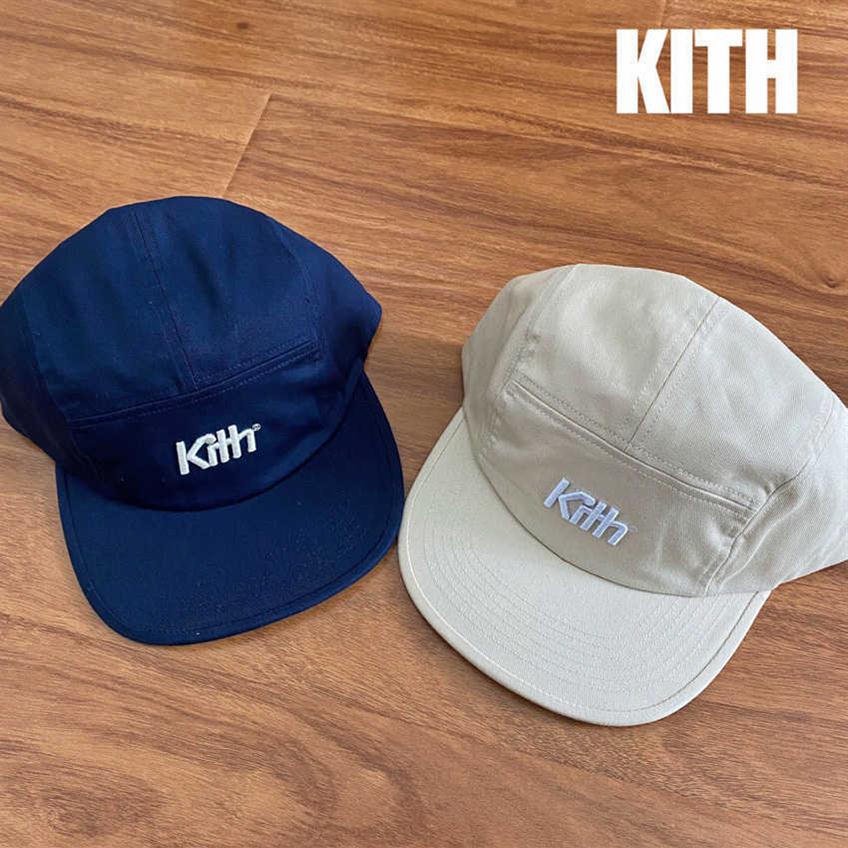 

Kith 5 Panel Camp Cap Adjustable Baseball Cap Snapback Hip Hop Trucker Caps For Men Women Dad Hat Casual Sun Visor Outdoor Q07032872, Beige