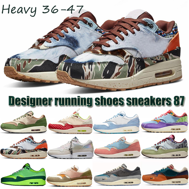 

OG 1 87 Men Women Running Shoes 1s 87s Mens Trainers Blueprint Treeline Blueprint Far Out Light Madder Root Outdoor Sports Sneakers