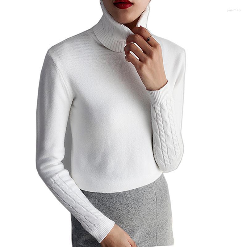 

Women' Sweaters Thick Turtleneck Warm Women Sweater Autumn Winter Knitted Femme Pull High Elasticity Soft Female Pullovers 2022 Casual Jemi, Khaki