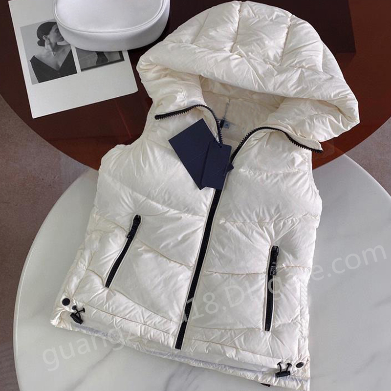 

Fashion Warm Down Cotton Vest Women' Coat for Women White Black Khaki 3Colors  M L