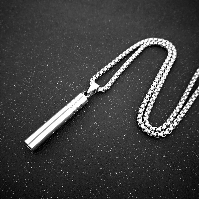 

Pendant Necklaces Personality Whistle Necklace For Unisex Fashion Titanium Steel Irregular Sweater Chain Gothic Design Jewelry VintagePendan