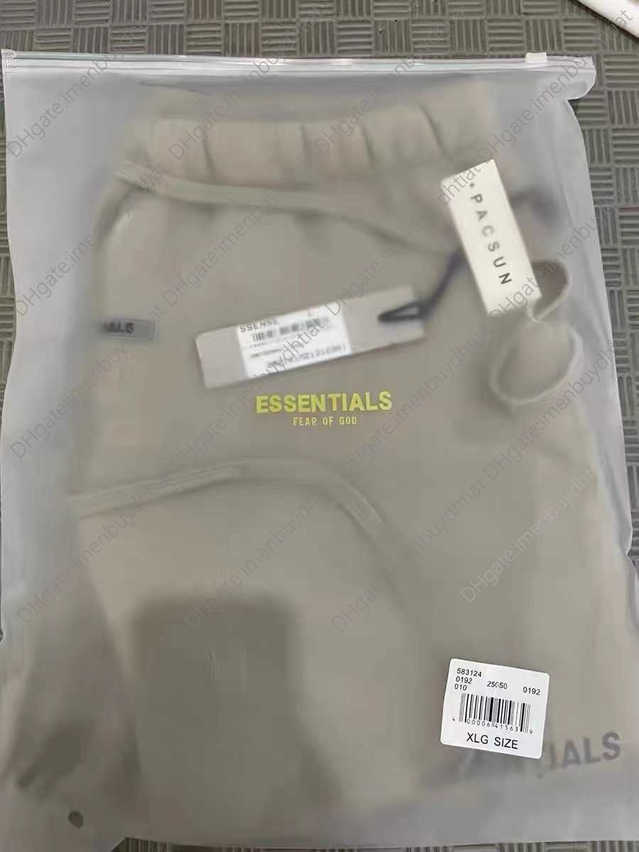 

8zx9 Essential High Street Double Line Fog Fashion Couple Letters Loose Reflective Five Point Shorts Hmxn, White