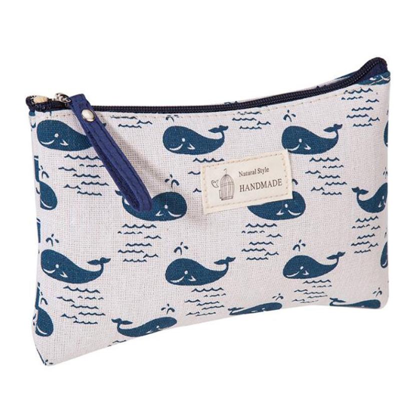 

Cosmetic Bags & Cases 10pcs Women Canvas Grid Tree Prints Pillow Shaped BagCosmetic, Multi