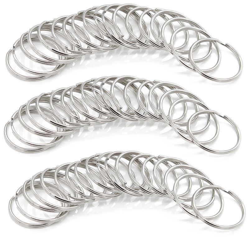 

Keychains 40pcs 25 Mm Open Jump Rings Double Loops Split Key Stainless Steel Connectors For DIY Jewelry Making Findings Accessories