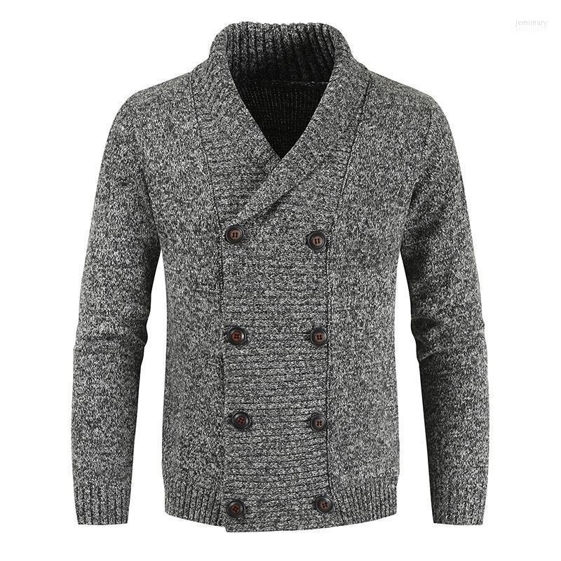 

Men's Sweaters 2022 Cardigan Sweater Men Double Breasted Coat High Quality Autumn Korean Style Casual Mens Jemi22, Beige