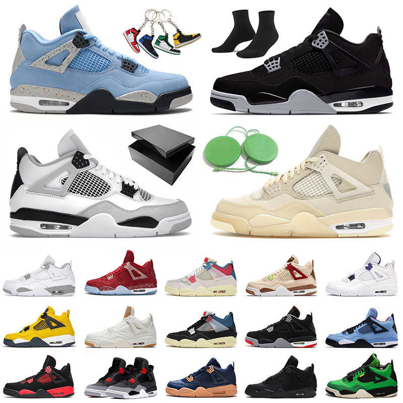 

Jorden4s Jorden 4 Jumpman Mens Womens Basketball Shoes Designer Sail Canvas Military Black Cat Jorda 4s Iv University Blue Cactus Toro S9HX