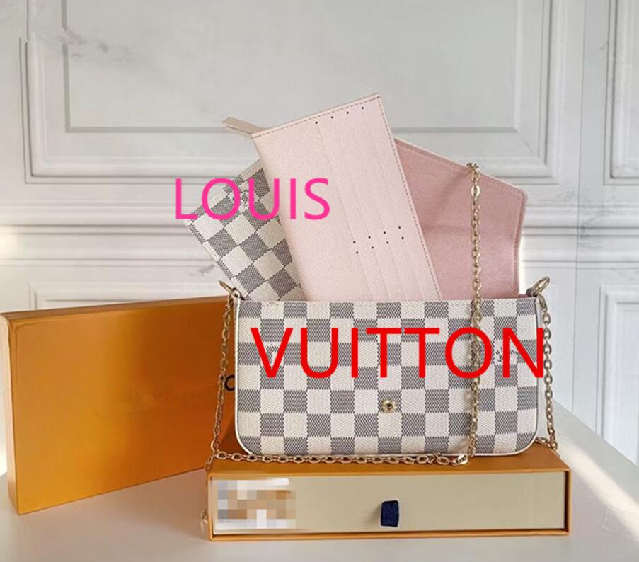 

louiseity viutonity 3pcs/set Women Shoulder Bag MULTI POCHETTE ACCESSORIES Luxury Handbag Messenger Chain Strap Purse Clutch Tote Function Wallet LVs Purses, Box