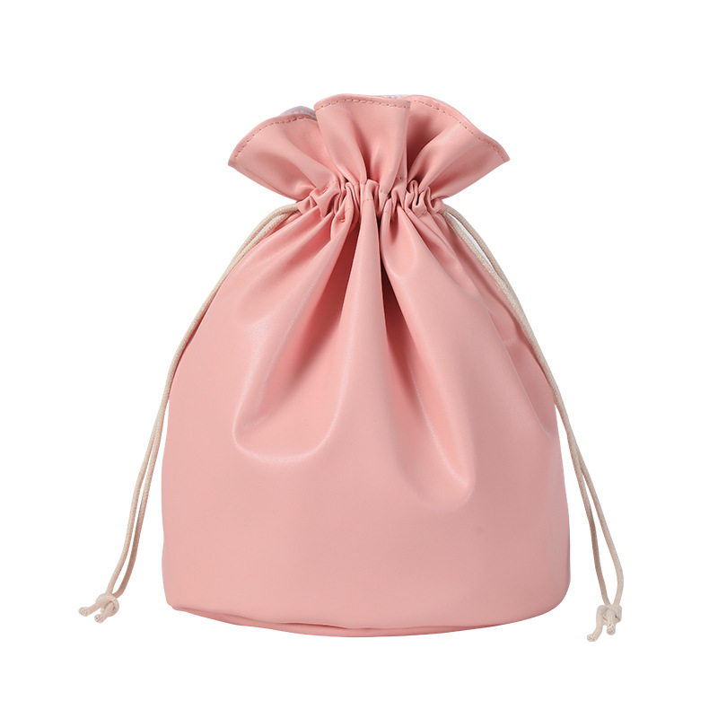 Women Drawstring Flat Lay Makeup Bag Travel Cosmetic Organizer Lipstick Eye Shadow Brush Pouch Lazy Toiletry Kit Tools Wash Bags-image-757903368