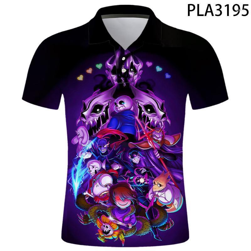 

Men's Polos Summer Undertale 3D Printed Hombre Camisas De Men Casual Fashion Boy Short Sleeve Streetwear Shirt Cool TopsMen's Men'sMen's, Pla3186